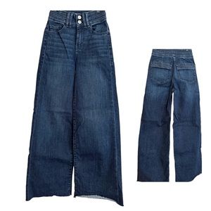 FRAME Paneled Le Palazzo High Rise Wide Leg Dark Wash Denim Jeans Sz 23